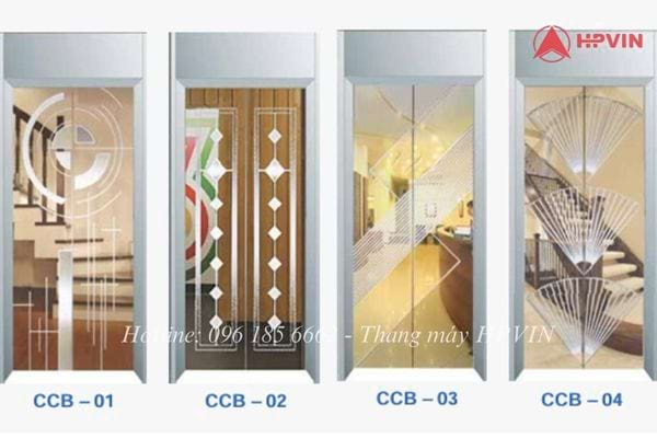 Một số tùy chọn cửa thang máy cao cấp, hiện đại