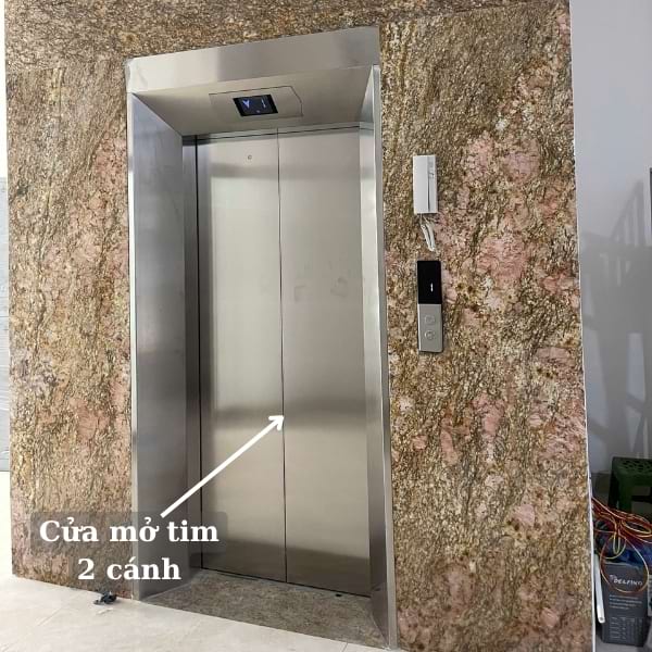 Cửa mở tiêu chuẩn mở tim ra 2 bên 