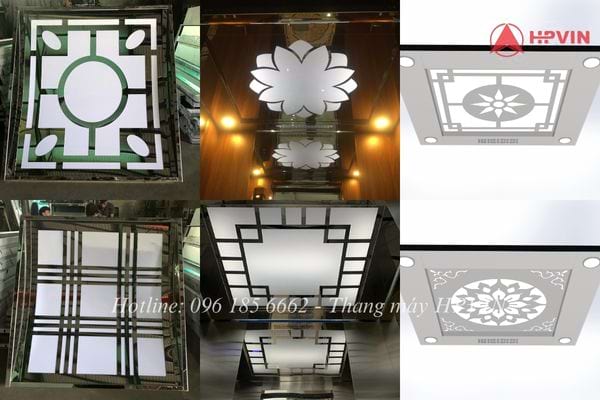 Một số mẫu trần thang máy phổ biến
