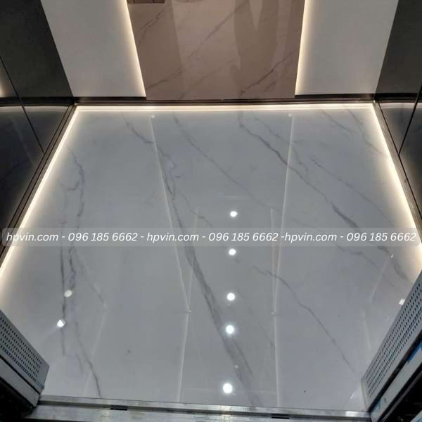 Sàn cabin thang máy sử dụng bằng đá marble cao cấp