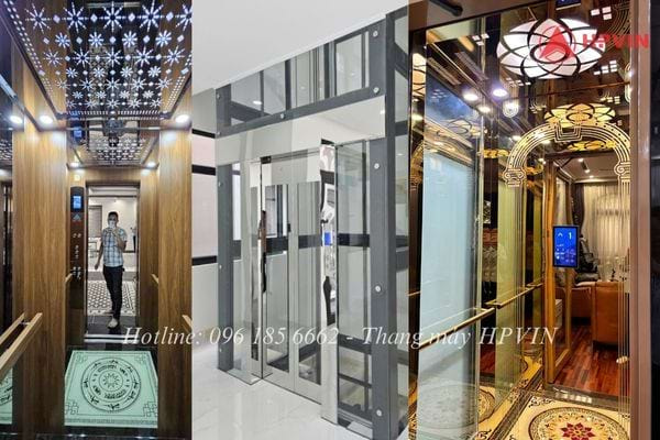 Vách cabin thang máy tạo nên vẻ đẹp ấn tượng